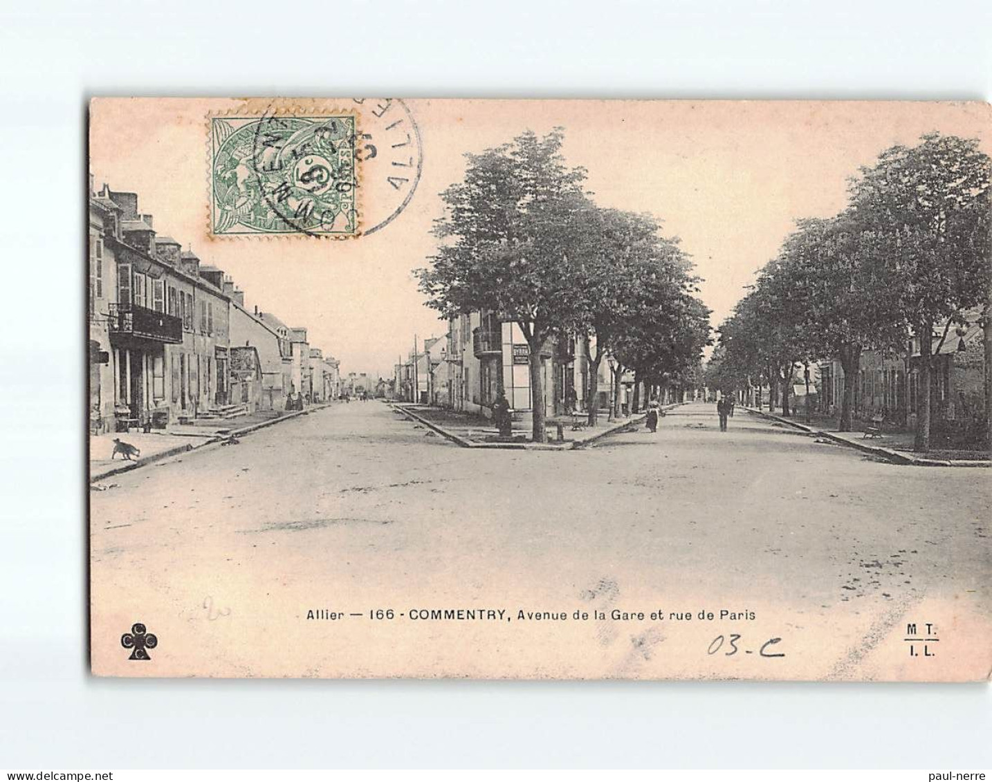 COMMENTRY : Avenue De La Gare Et Rue De Paris - état - Commentry