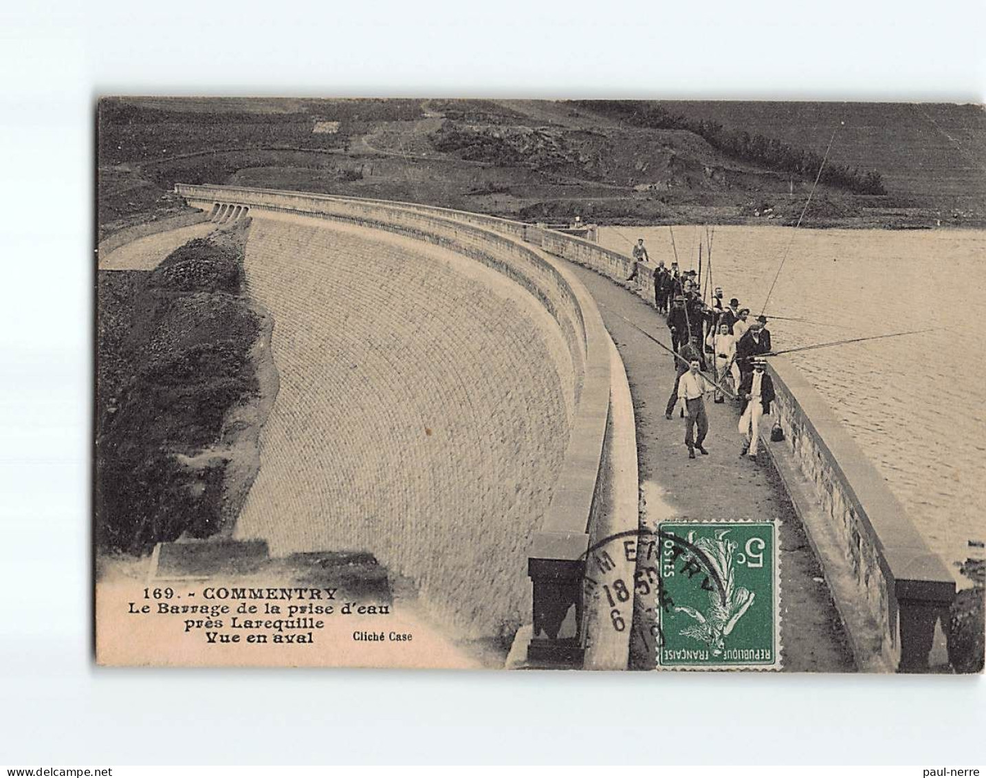 COMMENTRY : Le Barrage De La Prise D'eau, Vue En Aval - état - Commentry