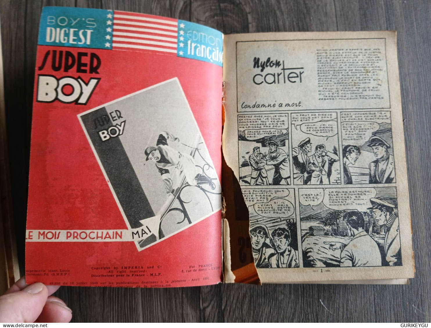 Très RARE SUPER BOY Album Reliée Reliure N° 4  ( 20.21.22.23.24.25  ) IMPERIA 1951 - Autres & Non Classés