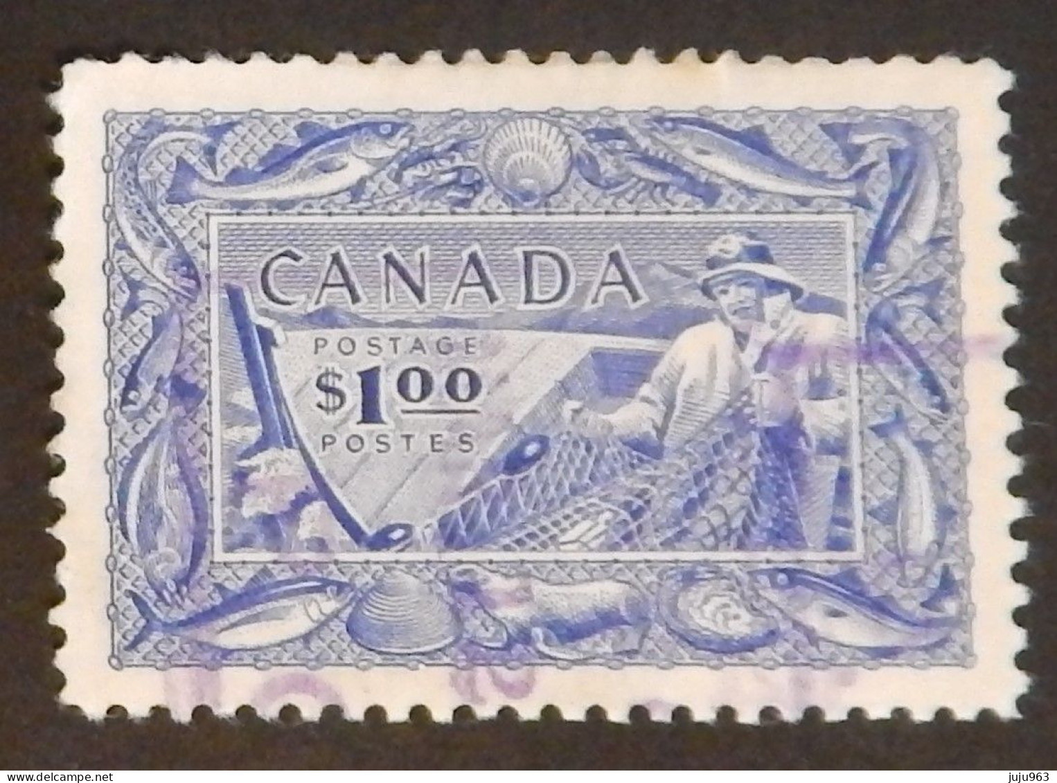 CANADA YT 243 OBLITERE "INDUSTRIE DE LA PECHE" ANNÉES 1950/1951 - Oblitérés