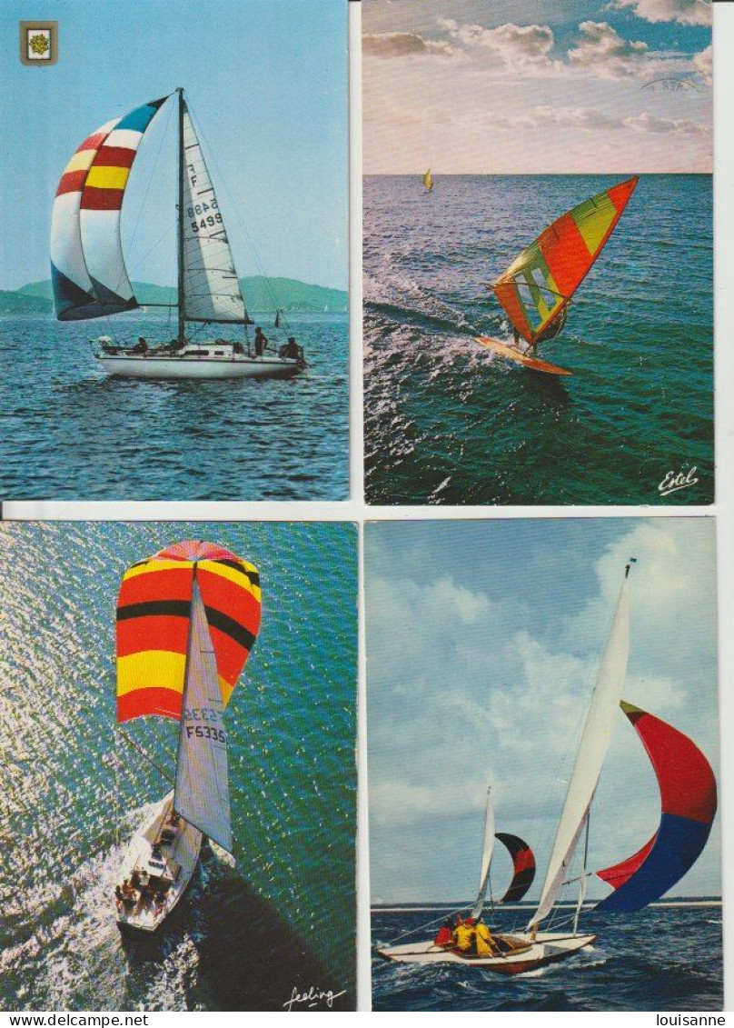 LOT  DE  24  C  P  M   -   DIVERS  VOILIERS    (  ( Toutes Scanées  )  24 /5  / 67 / - Sailing Vessels