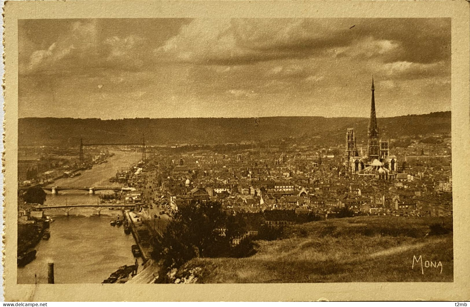 CPA (Seine Maritime) ROUEN, La Ville-Musée - Panorama Sur La Seine Et La Ville, Vers La Cathédrale - Rouen