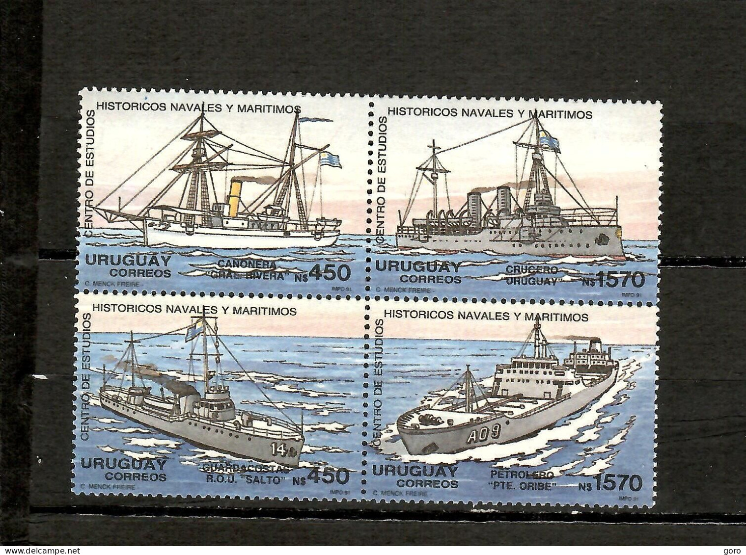 Uruguay  1991  .-  Y&T  Nº    1375/1378    ** - Uruguay