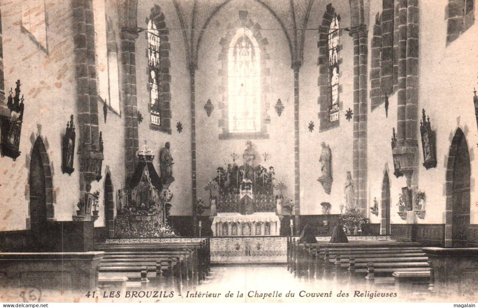 Les Brouzils : Intérieur De La Chapelle Du Couvent Des Religieuses - Other & Unclassified