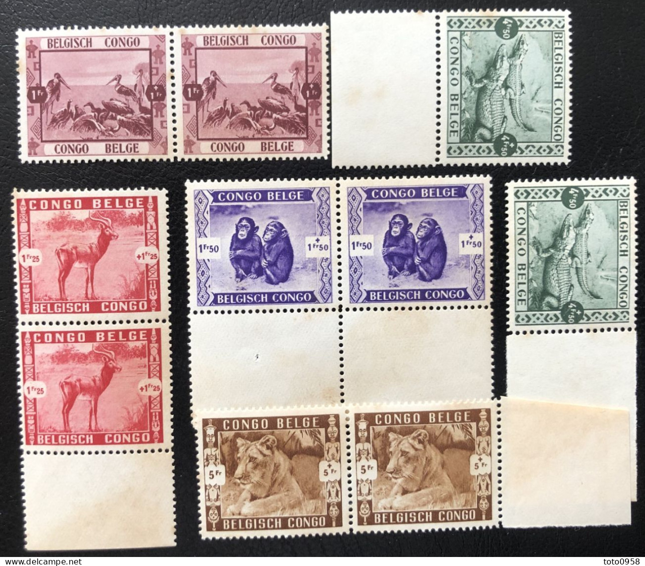 Congo Belge 1939 Zoological Garden Of Léopoldville X2 Rare - Other & Unclassified