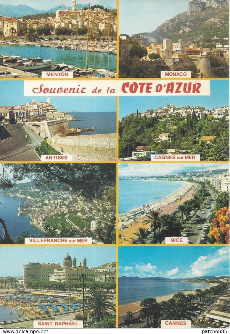 CPM  France Provence Côte D’Azur  06  Alpes-Maritimes   Souvenir De La Côte D’Azur En 8 Vues - Greetings From...