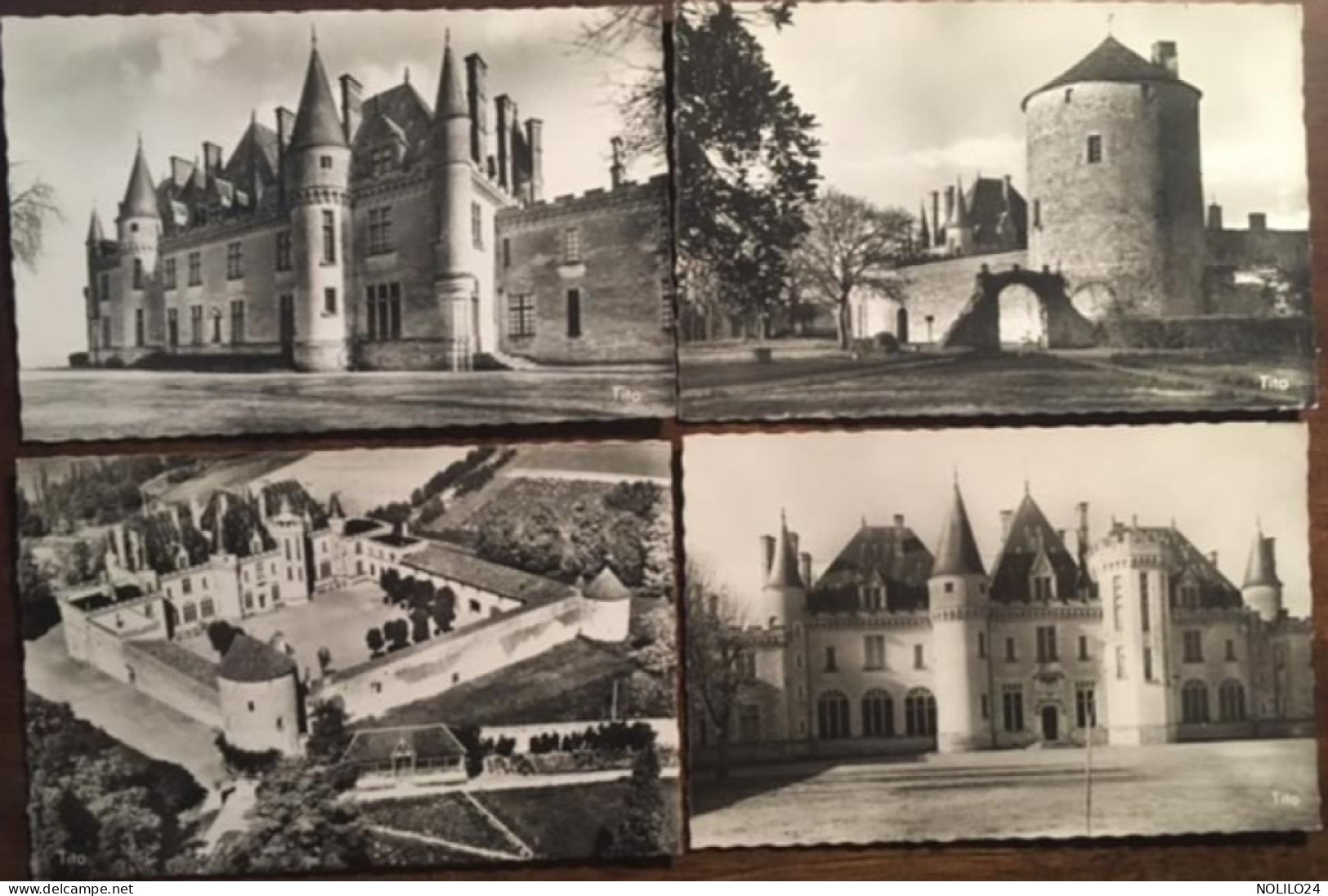 4 Cpsm 24 Dordogne, Saint-Michel De MONTAIGNE, Château De Michel De MONTAIGNE,éd TITO, Non écrites - Altri & Non Classificati