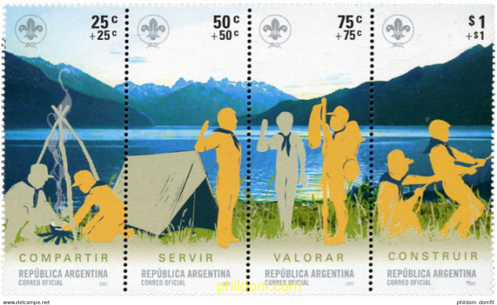 283779 MNH ARGENTINA 2007 CENTENARIO DEL ESCULTISMO - Ungebraucht