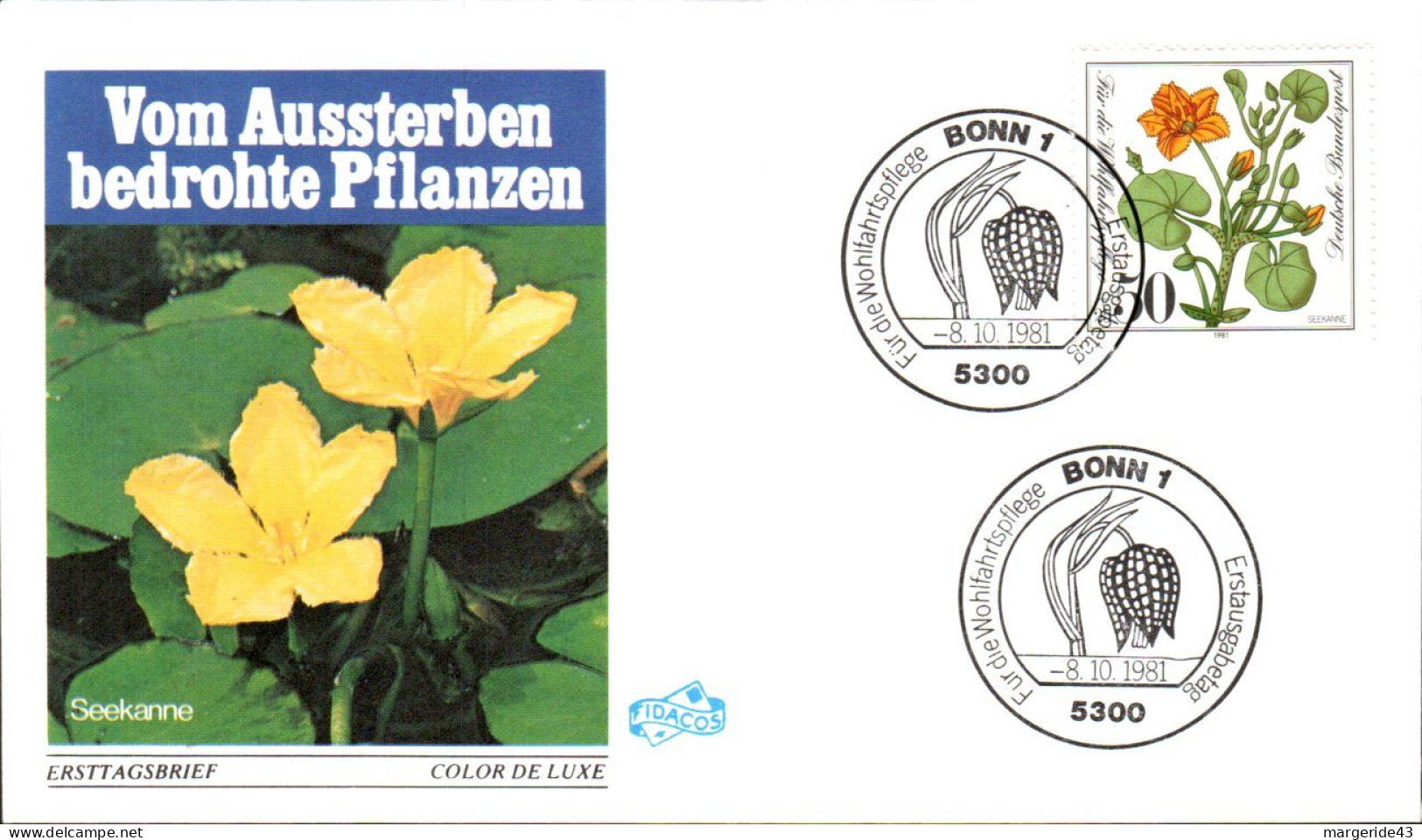 ALLEMAGNE FDC 1981 PLANTE MENACEE - Altri & Non Classificati