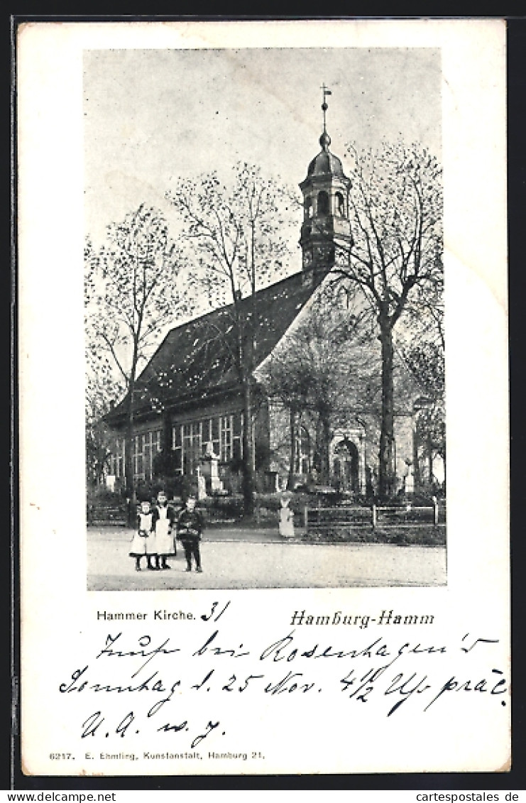 AK Hamburg-Hamm, Ansicht Der Hammer Kirche  - Mitte