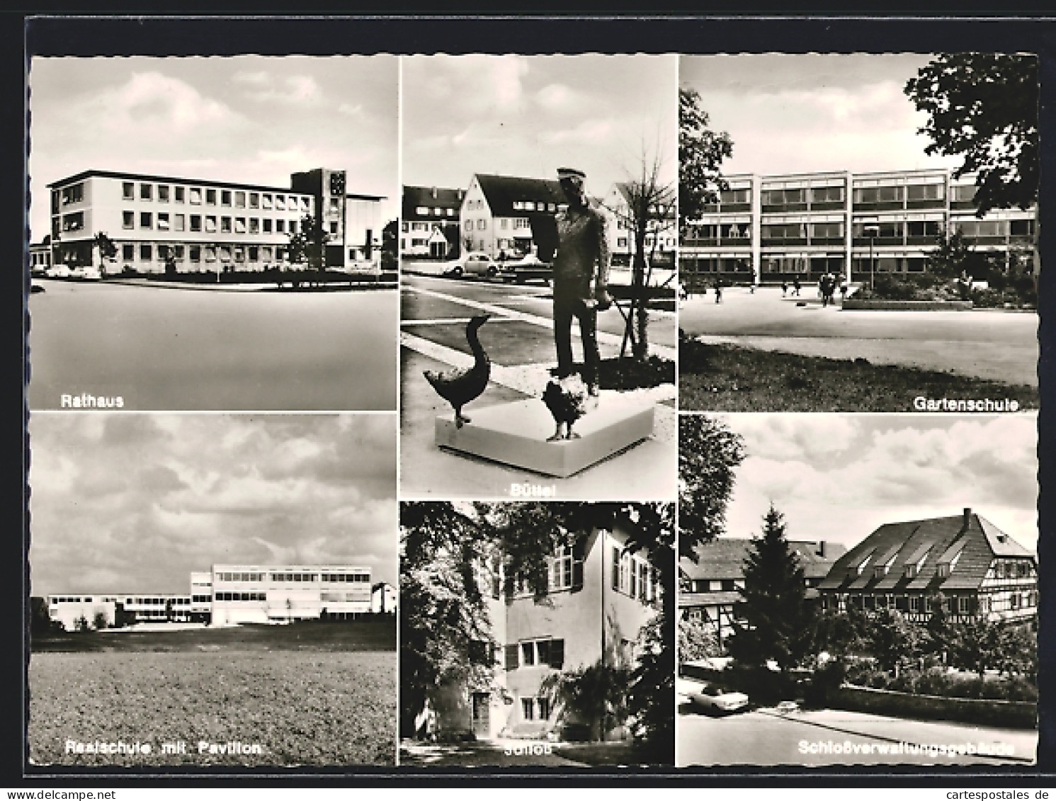 AK Wendlingen Am Neckar, Rathaus, Realschule Mit Pavillon, Büttel, Schloss, Gartenschule, Schlossverwaltungsgebäude  - Sonstige & Ohne Zuordnung