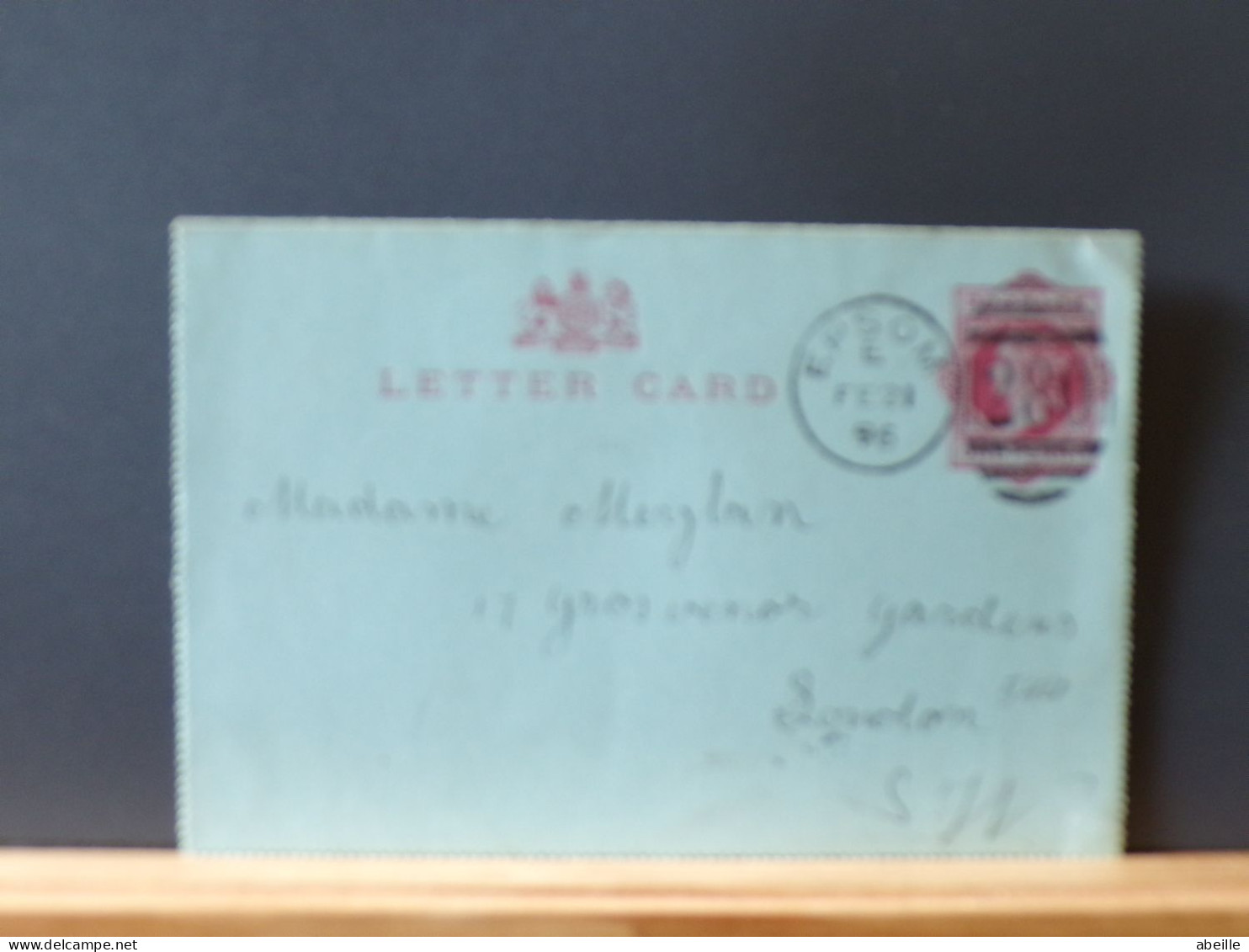 ENTIER544  LETTER CARD 1896 - Postwaardestukken