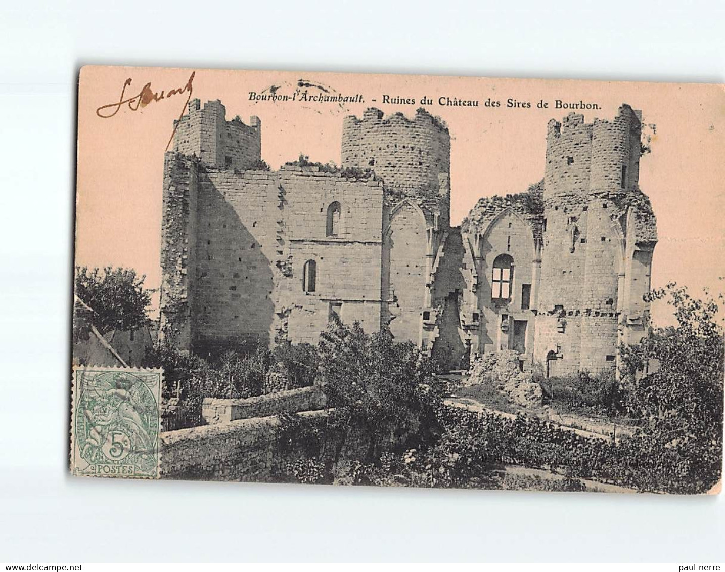 BOURBON L'ARCHAMBAULT : Ruines Du Château Des Sires De Bourbon - état - Bourbon L'Archambault