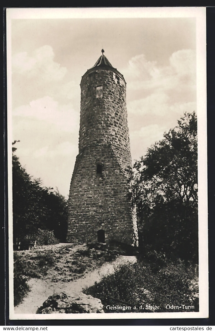 AK Geislingen A. D. Steige, Partie Am Öden-Turm  - Geislingen