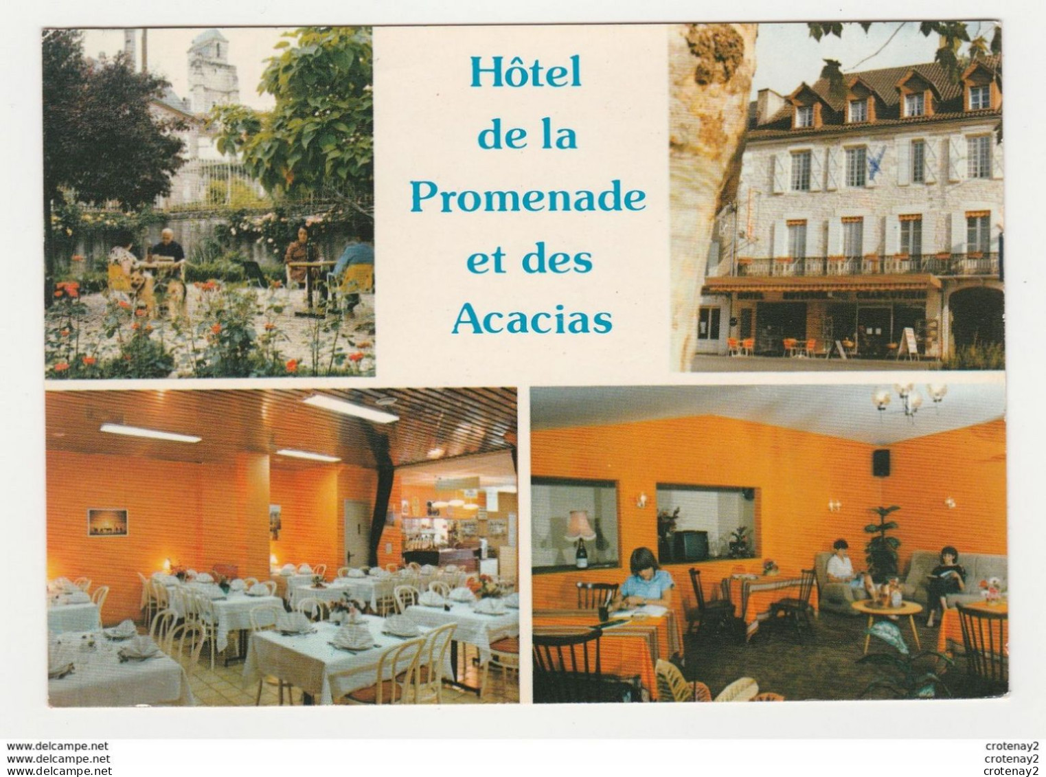 46 SOUILLAC Hôtel De La Promenade Et Des Acacias 32 Chambres Avec WC Télé Ancienne M Et Mme H. DELBREIL Bd Malvy - Souillac
