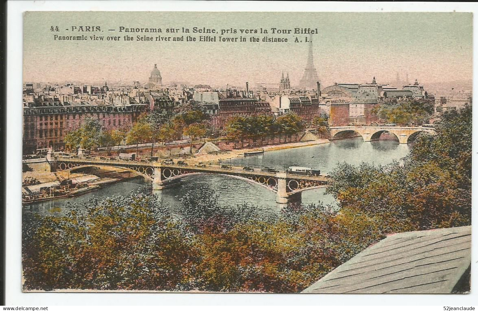 Paris Panorama Pris De La Tour Eiffel Sur La Seine    1936     N° 44 - Arrondissement: 07