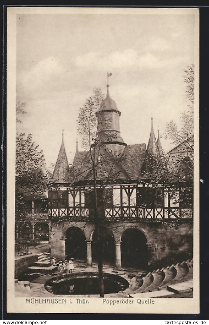 AK Mühlhausen I. Thür., Gasthaus Popperöder Quelle  - Muehlhausen