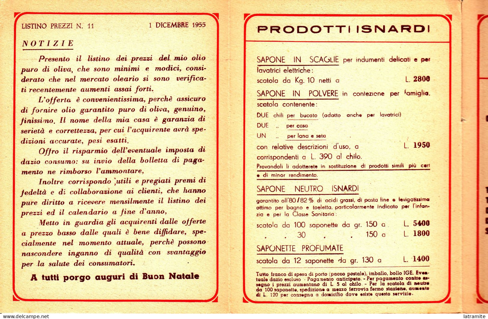 CODOGNATO - Cartolina Pubblicitaria A Depliant Olio ISNARDI - Unclassified