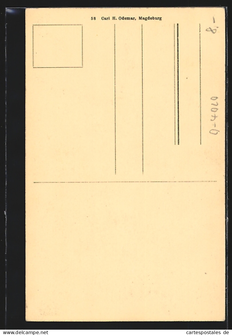 AK Halle A. Saale, Das Francke Denkmal Vor Den Franckeschen Stiftungen  - Other & Unclassified