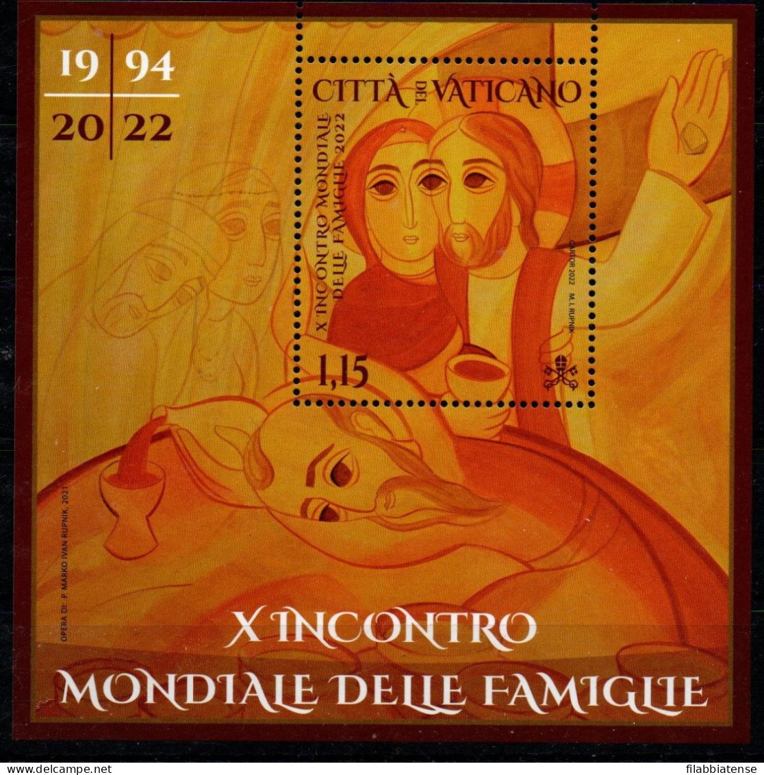 2022 - Vaticano BF 115 Incontro Delle Famiglie   +++++++++ - Unused Stamps