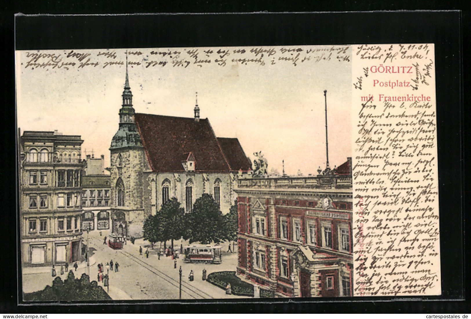 AK Görlitz, Postplatz Mit Frauenkirche  - Goerlitz