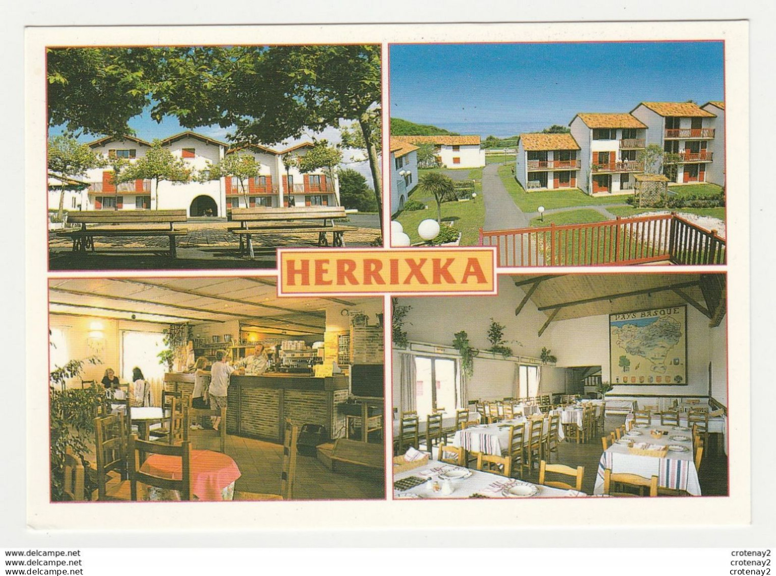 64 GUETHARY N°855 Vacanciel HERRIXKA En 4 Vues VOIR Belle Carte Du Pays Basque Dans Le Restaurant VOIR DOS - Guethary