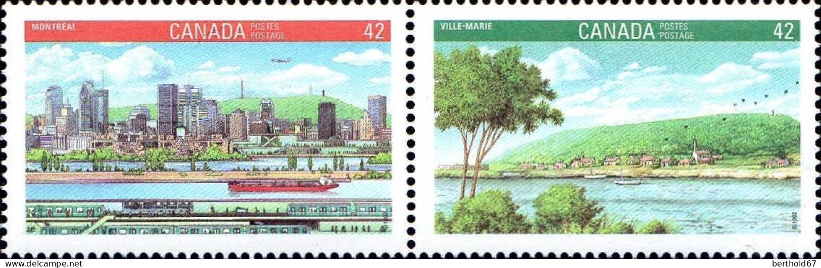 Canada Poste N** Yv:1234/1237 Exposition Philatélique Canada'92 - Unused Stamps