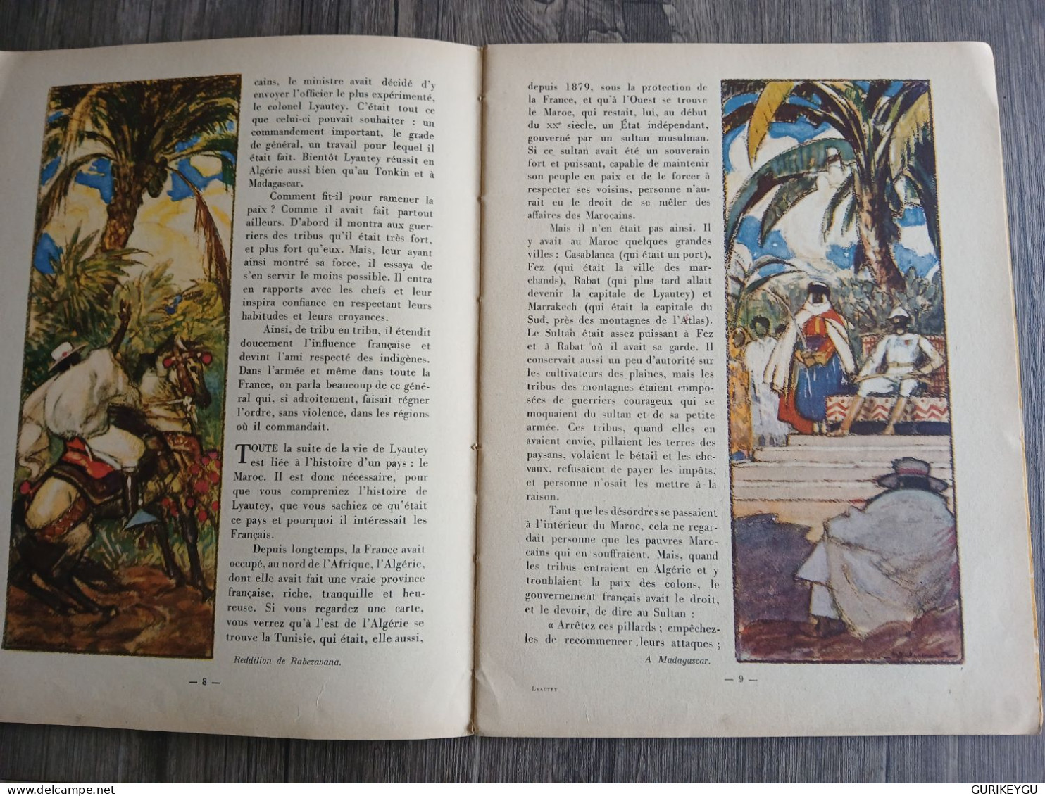 EO édition Original 1937 Maréchal Hubert  LYAUTEY Maurois Hachette Colonial Illustrations Henri DELUERMOM MAROC RABAT - Otros & Sin Clasificación