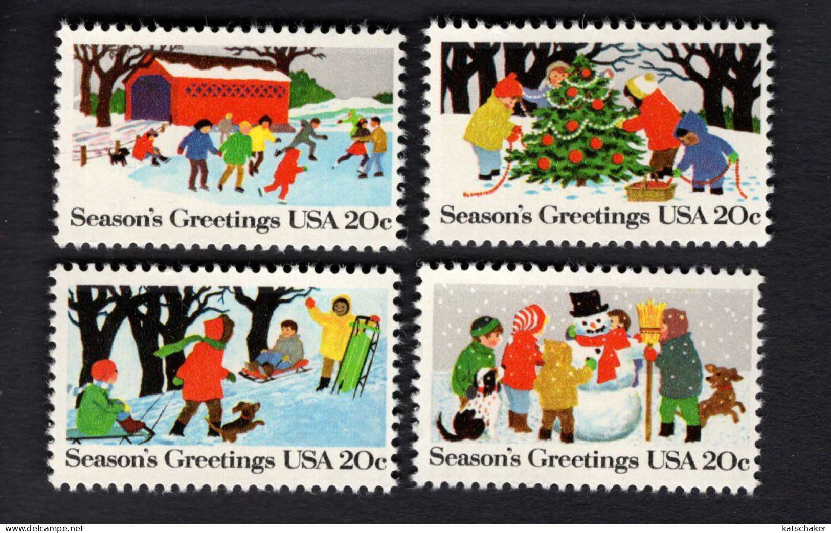 2028813965 1982  SCOTT 2027 2030 (XX) POSTFRIS MINT NEVER HINGED  - CHRISTMAS - Neufs