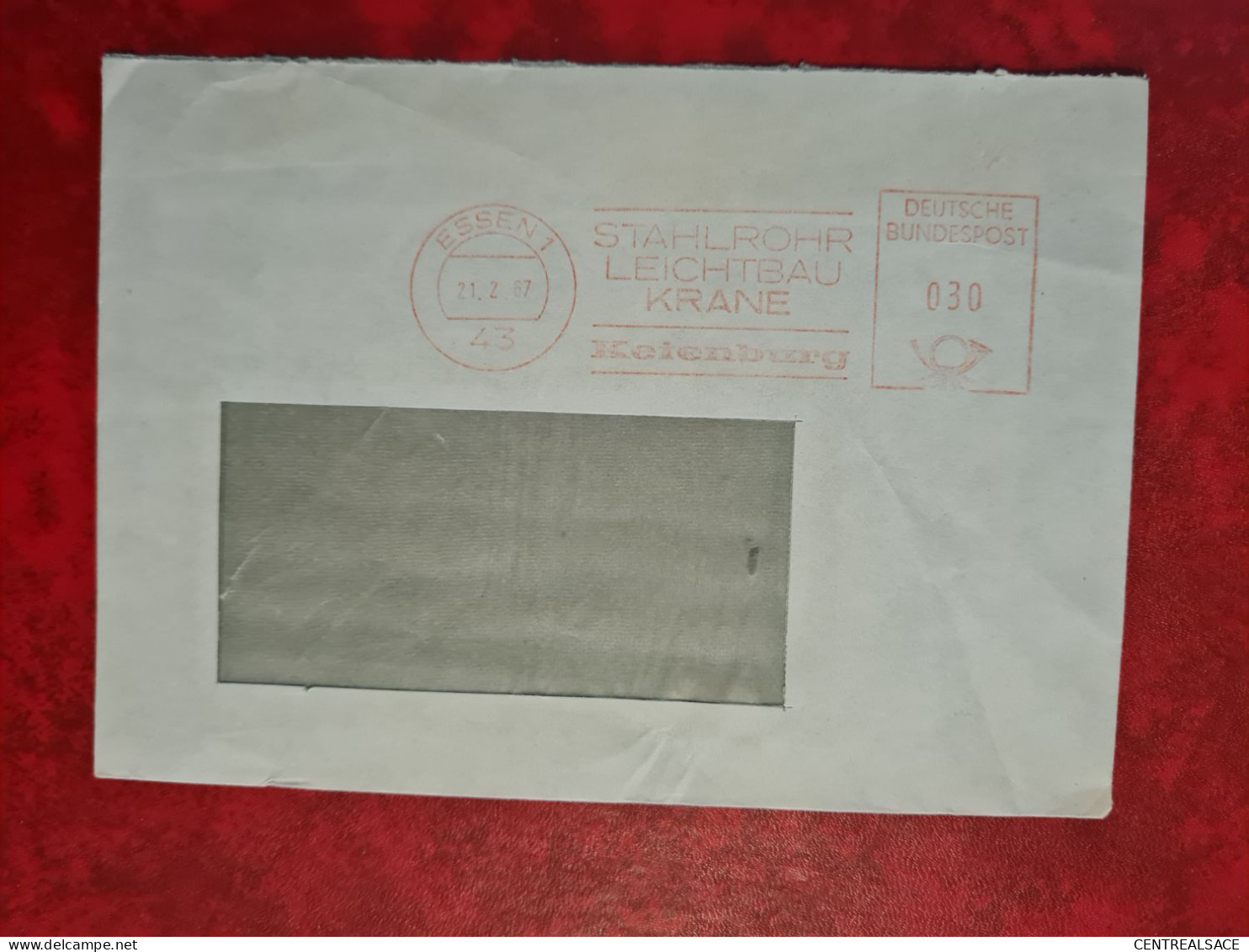 Lettre ESSEN FLAMME MECANIQUE 1967 STALROHR LEICTBAU KRANE KELENBURG - Altri & Non Classificati