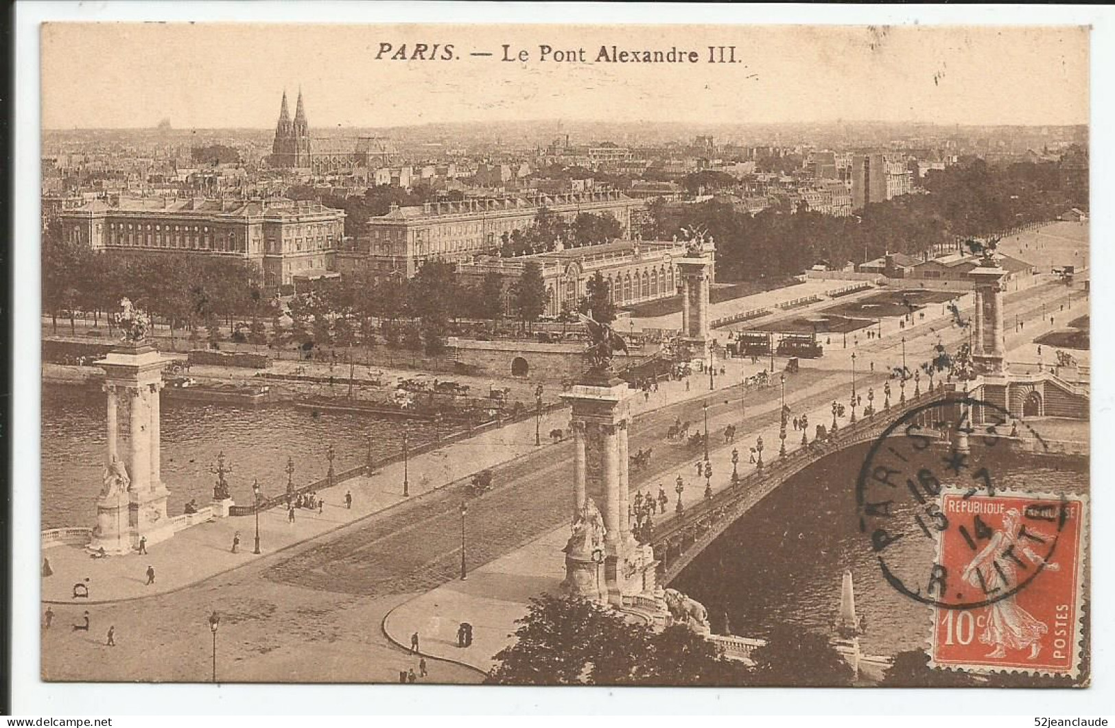 Paris Le Pont Alexandre III    1914     N° - District 07
