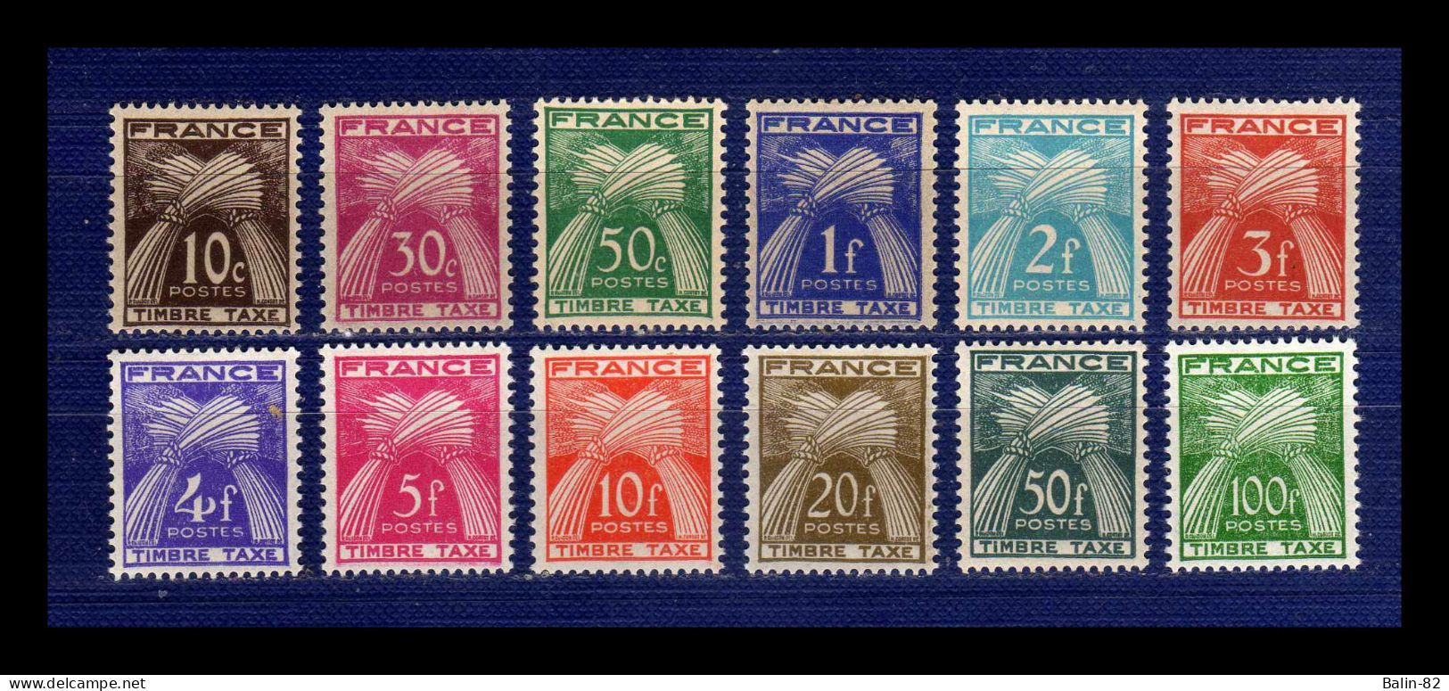 1946 -1953 - Francia - Taxas - Sc. J 80 - J 92 - MNH - FR- 109 - 1859-1959 Neufs