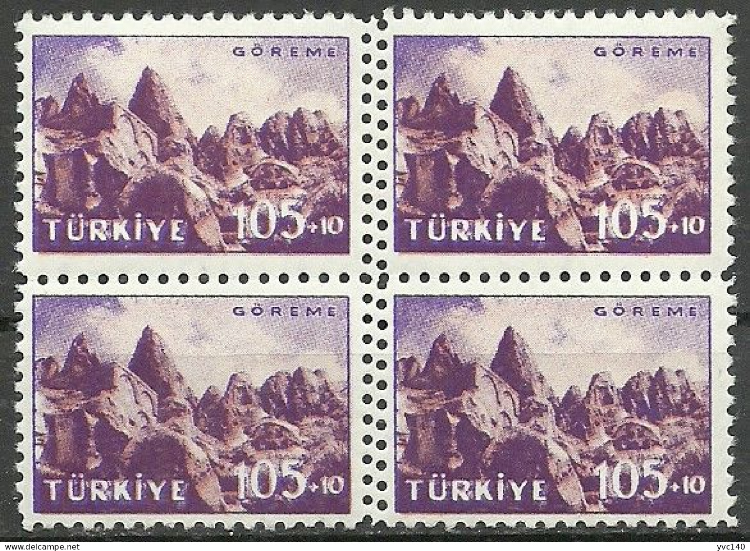 Turkey; 1959 Tourist Propaganda Of Goreme ERROR "Double Perf." - Unused Stamps