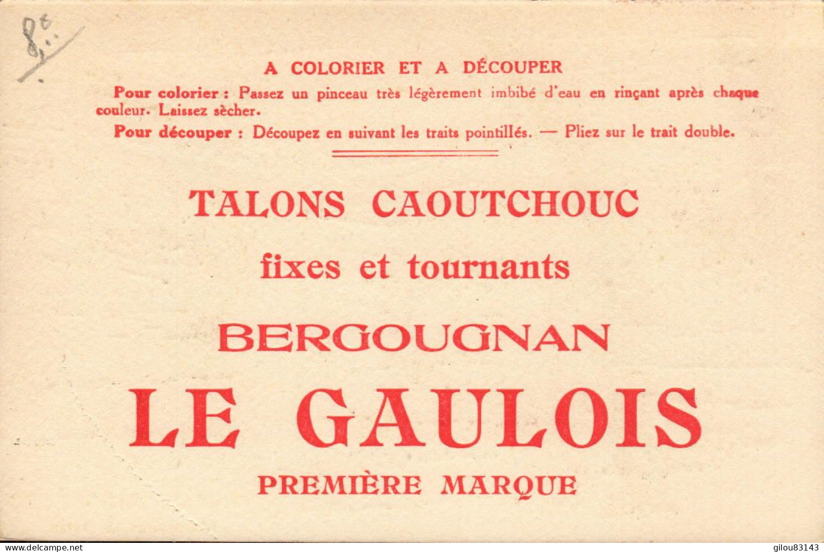 Bergougnan, Le Gaulois, Talons Caoutchouc, Illustration Sport, Golf - Publicité