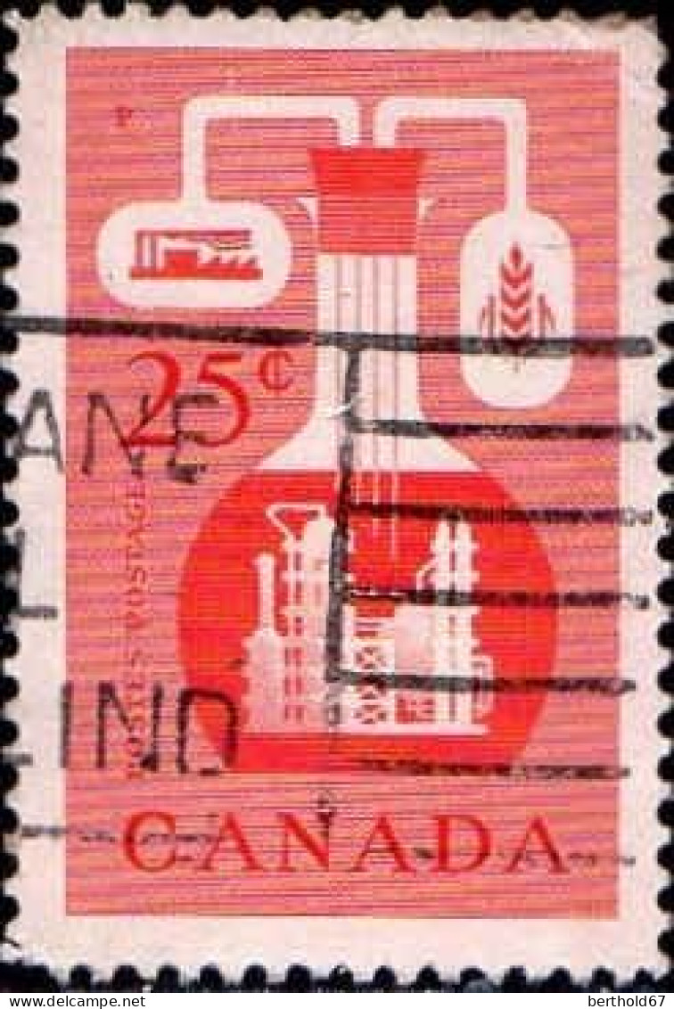 Canada Poste Obl Yv: 290 Mi:310 Industrie Chimique (Belle Obl.mécanique) - Gebraucht