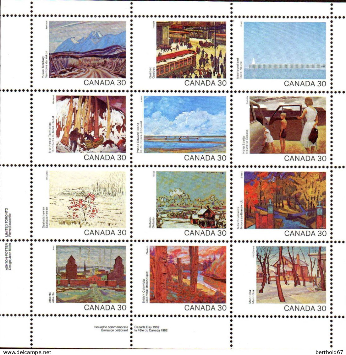 Canada Poste N** Yv: 800/811 Fête Du Canada Tableau Des Provinces - Unused Stamps