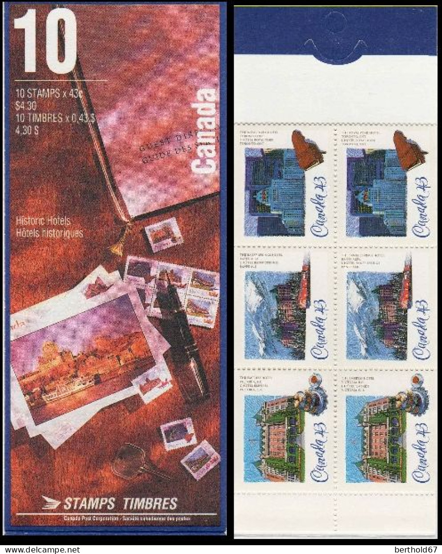 Canada Carnet N** Yv:C1311 10 Canada #139 Hôtels Historiques - Libretti Completi