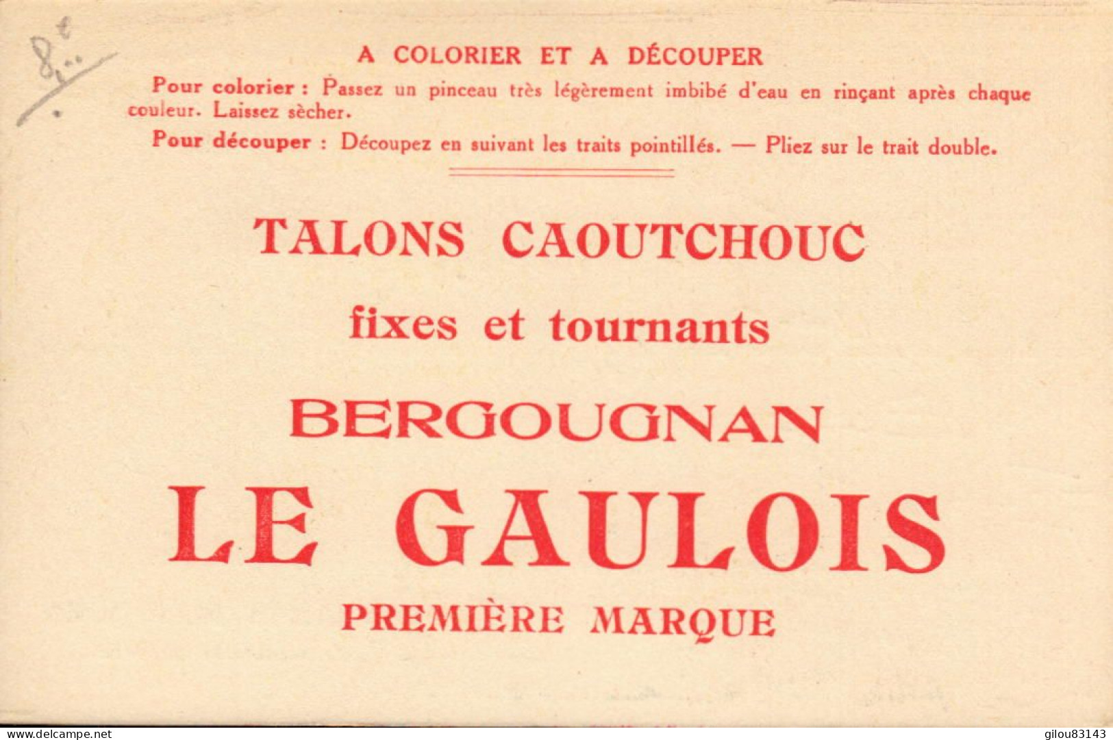 Bergougnan, Le Gaulois, Talons Caoutchouc, Illustration Sport, Ski, Skieurs - Advertising