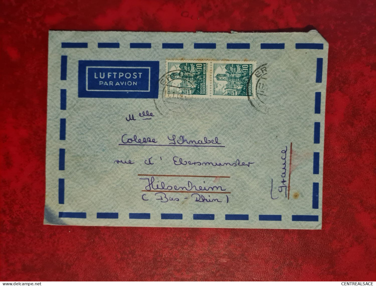 Lettre ERFURT POUR HILSENHEIM 1962 - Andere & Zonder Classificatie