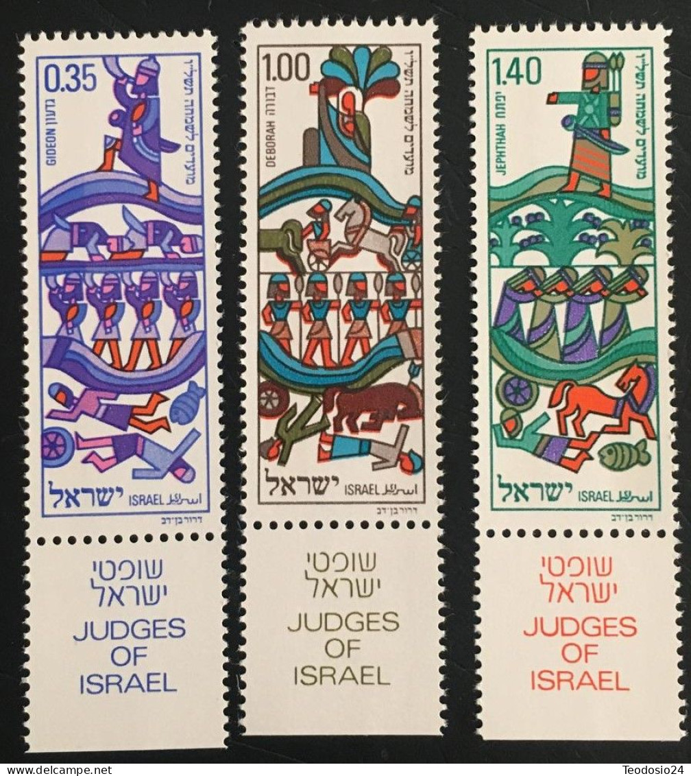 Israel 1975 YT 584/86 ** Año Nuevo. / Jueces - Unused Stamps (with Tabs)