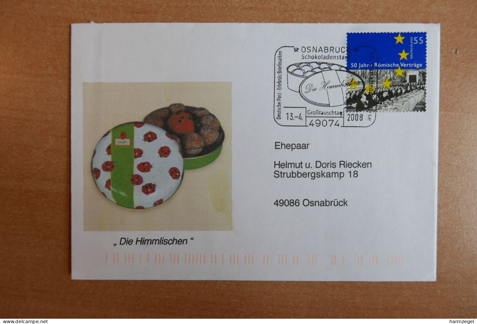 Postal Stationery, Ladybug, Chocolate - Andere & Zonder Classificatie