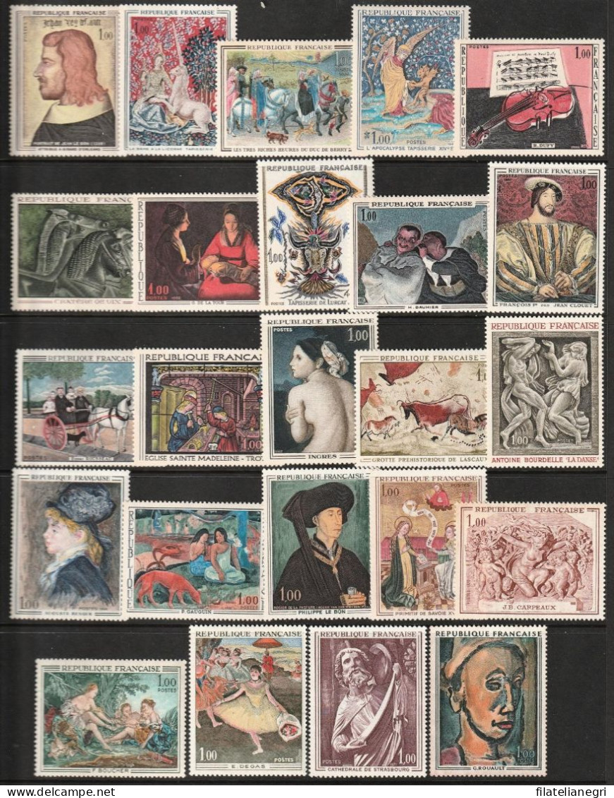 Francia Arte - Piccolo Lotto 24 Francobolli **/Mnh - Sonstige & Ohne Zuordnung