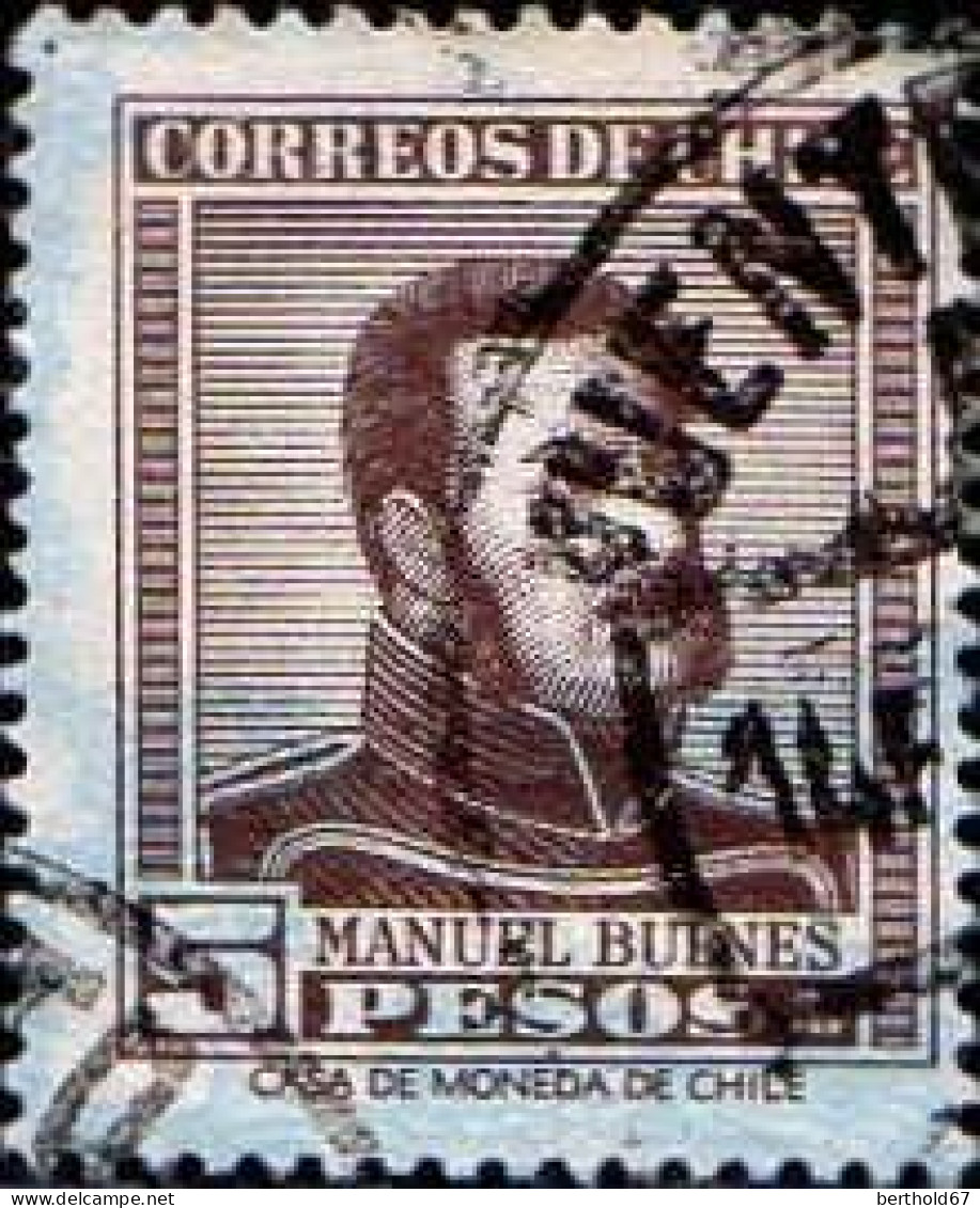 Chili Poste Obl Yv: 261 Mi:517I Manuel Bulnes Prieto (TB Cachet Rond) - Cile