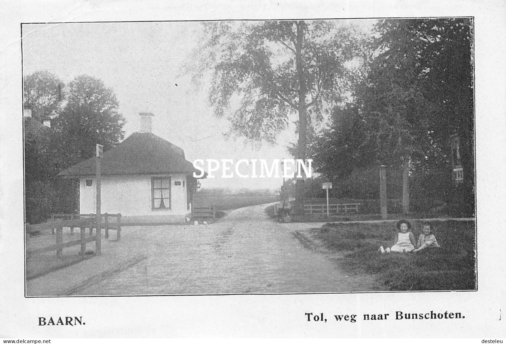 Prent - Tol Weg Naar Bunschoten - Baarn   - 8.5x12.5 Cm - Baarn