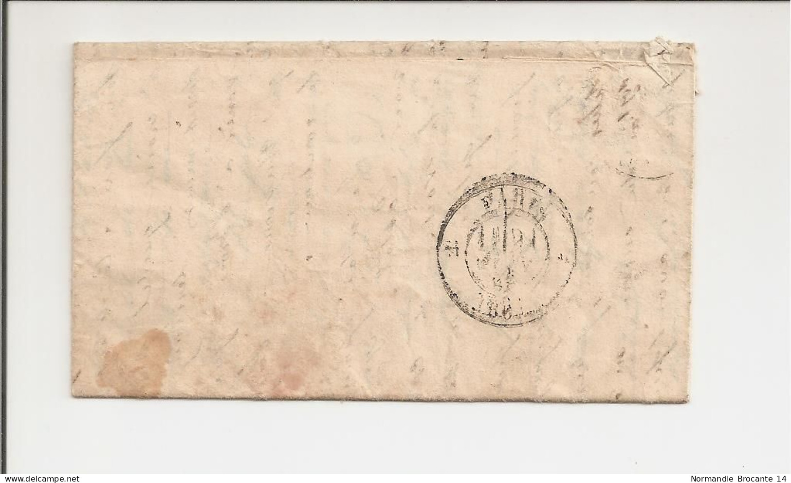 Lettre De Broc (Alpes-Maritimes)  Pour Paris De Juin 1852 - Taxe 25 - 1849-1876: Periodo Classico