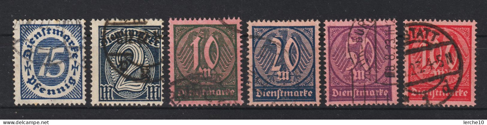 MiNr. D 69-74 Gestempelt, Höchstwerte (69+71) Geprüft (0346) - Dienstmarken