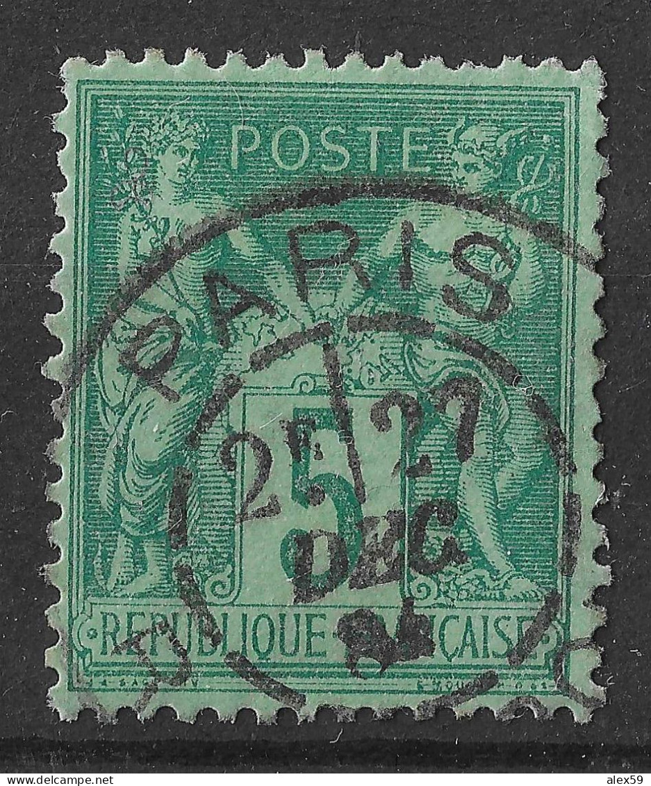 Lot N°18 N°75, Oblitéré Cachet à Date PARIS - 1876-1898 Sage (Tipo II)