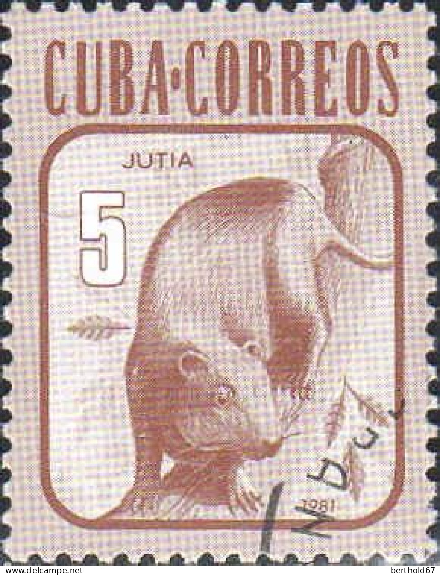 Cuba Poste Obl Yv:2318 Mi:2608 Jutia (Beau Cachet Rond) - Gebraucht