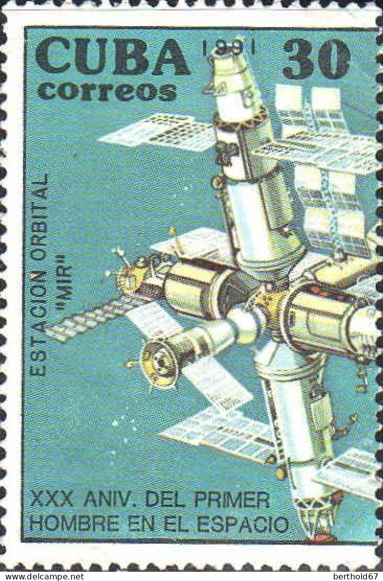 Cuba Poste N* Yv:3109 Mi:3469 Estacion Orbital MIR (sans Gomme) - Unused Stamps