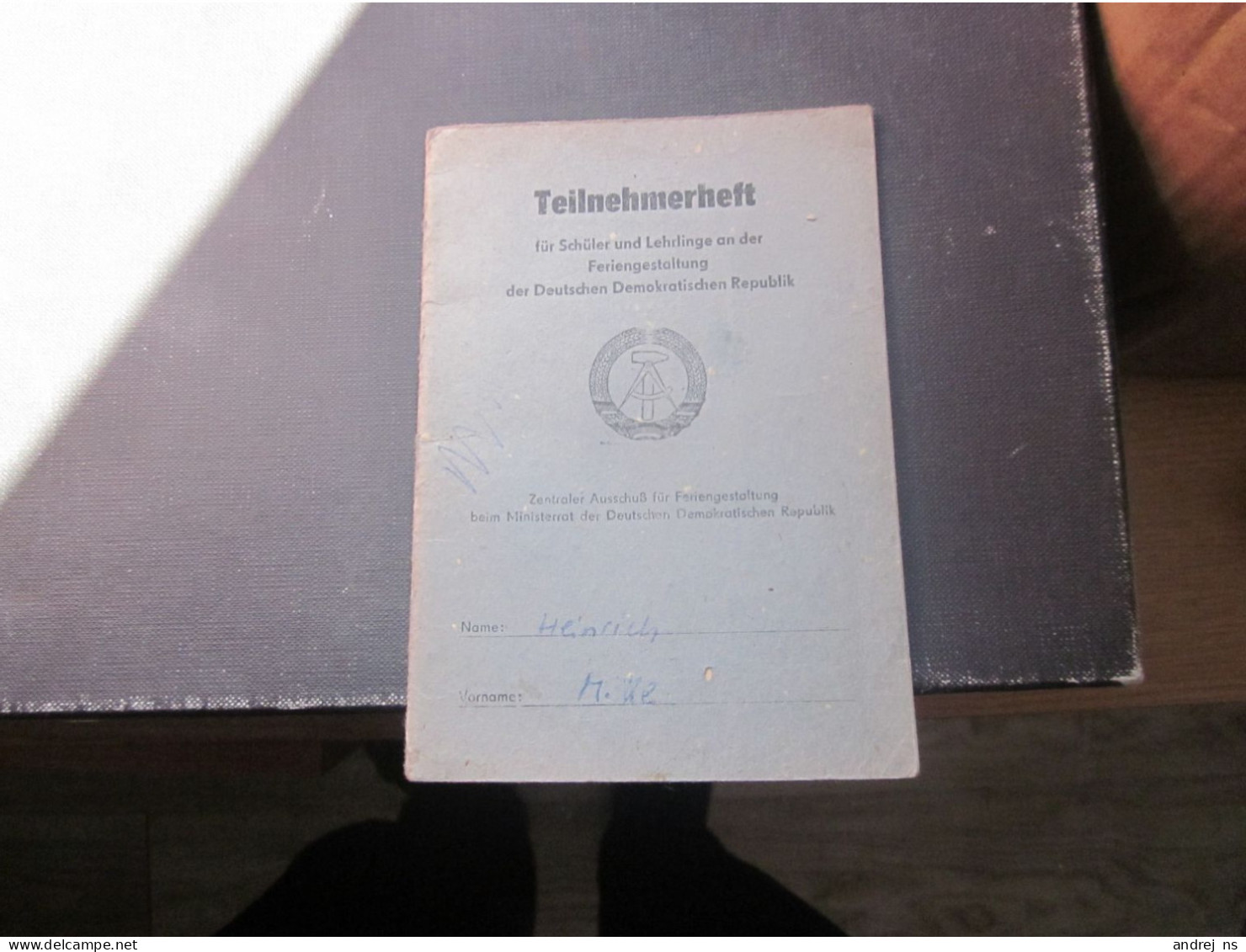 Teilnehmerheft Fur Schuler Und Lehrlinge An Der Feriengestaltlung Der DDR - Documentos Históricos